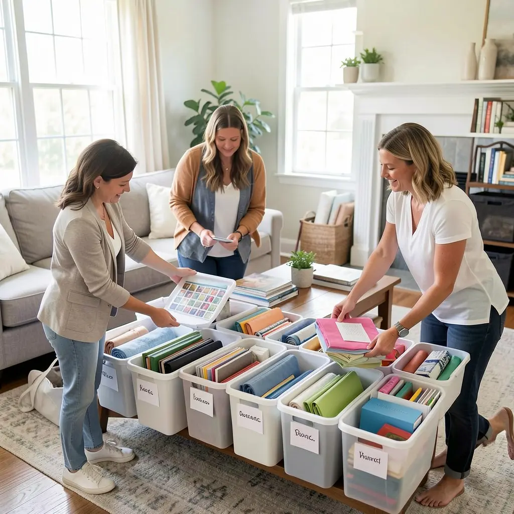 Professional organizing team at work